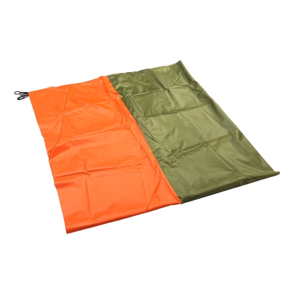 Isolering solskærm Multifunktions sandtæt vandtæt strandcampingmåtte til udendørsdobbelt farve (orangegrøn)
