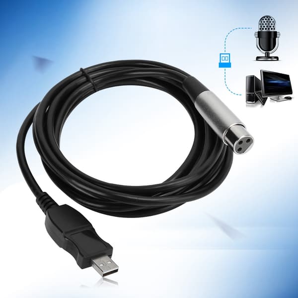 USB til XLR Mikrofonkabeladapter 3 Meter Ledning