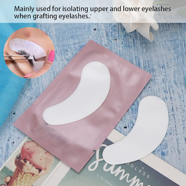 50 stk. lyserøde øjenvippeextensions isoleringspuder til makeup-podning