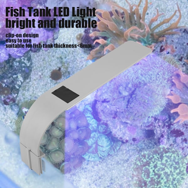 Mini LED Klips-På Akvariebelysning til Forbedret Lysstyrke i Fiskekummer og Vandplanter