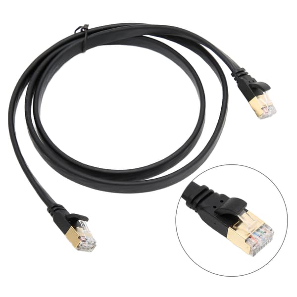Cat8 Ethernet Kabel 1M 40Gbps 2000MHz Højhastigheds Internetkabel til PC PS5 PS4 PS3