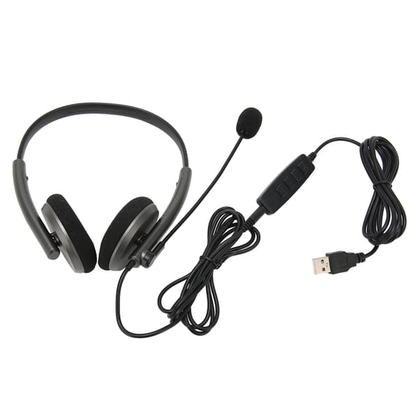 Multifunktionelt støjreducerende callcenter-headset HD høreværn USB Space Gray