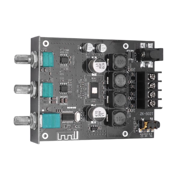 Bluetooth 5.0 lydforsterkermodul Diskant Basskontroll Power AMP Board for passiv høyttaler 50W+50W DC9‑24V