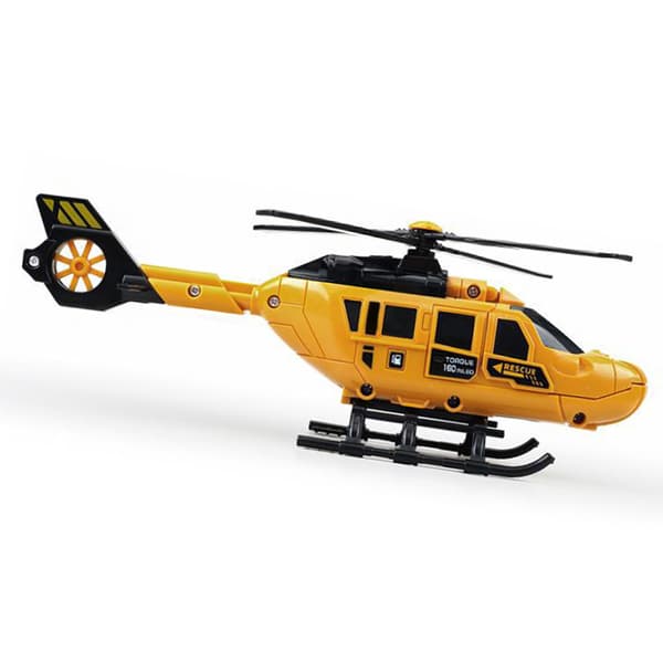 Høysimulert helikopterlekemodell og figursett for gutter og jenter