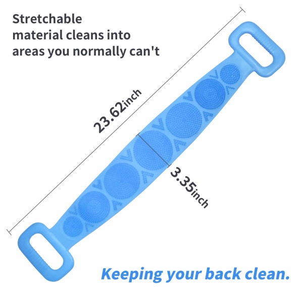 Silikone Scrub Artefakt Rygbad Langt Badehåndklæde Skrub Ryg Mænd