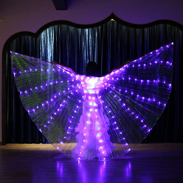 Led-valoa säteilevät siivet Tanssisiivet Tanssivat valoa lähettävät rekvisiittaperformanssit vatsatanssisiivet