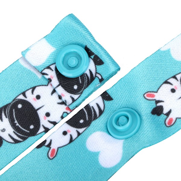 Justerbar 2,5 cm Babyflaskekoppholder med stropp - Barnevognleke Sippy Leash Tether (Zebra Design)