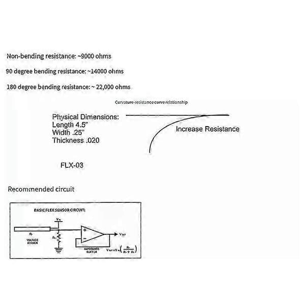 Flexsensor för manipulator elektroniska handsketillbehör Flexsensor