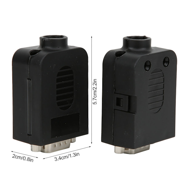 2-pack DB9 9-stifts hane-serie till terminaladapter med hölje