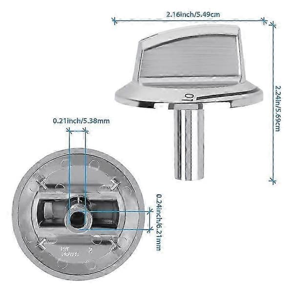 5-pack uppgraderade 5304525746 långskaftade spisknoppar, kompatibla med gasspisugn