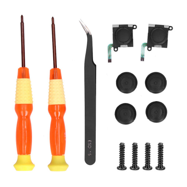 QM2107093 2-pack Joystickersättningskit Hållbar 3-dimensionell analog joystick med skruvmejsel för Switch-konsol