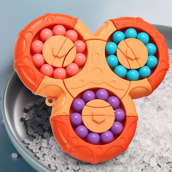 Roterande Pärlpussel Leksaker Utbildningsintelligensutveckling Intressant Rymd Imagination Barnleksak Orange Hexahedral Rotation Pussel Leksak