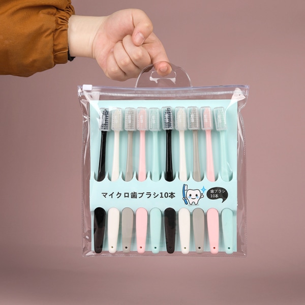 10 pakkaus päivittäisiä tarpeita Korean Macaron hammasharja 10 pa