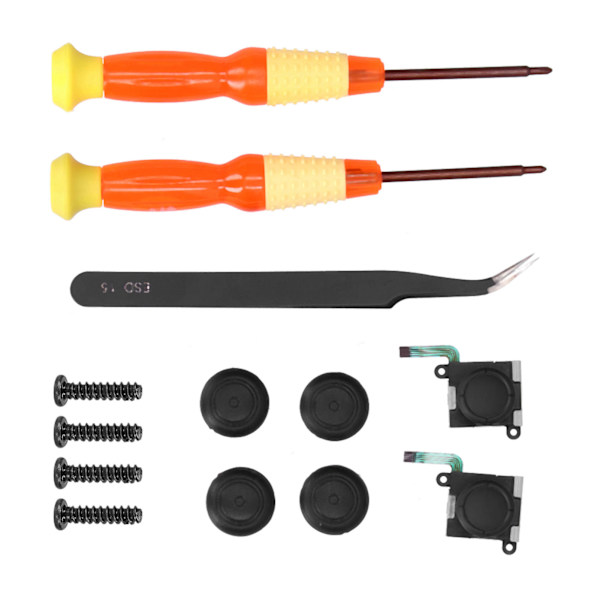 QM2107093 2-pack Joystickersättningskit Hållbar 3-dimensionell analog joystick med skruvmejsel för Switch-konsol