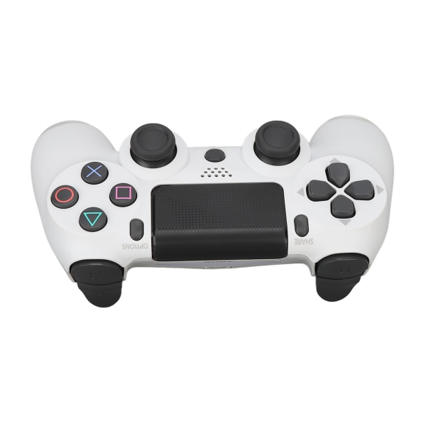 Trådløs Spilkonsol Multifunktionel Dobbelt Vibration Bluetooth Gamepad til PS4 Spilkonsoller Hvid