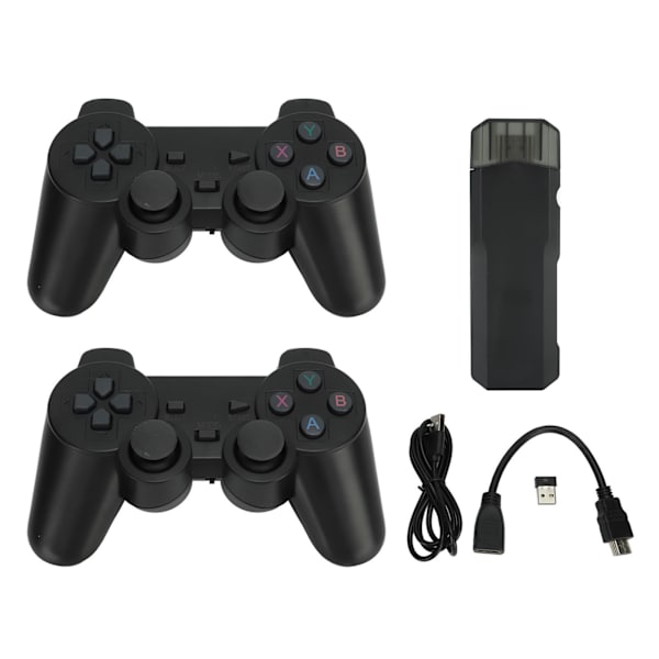 4K Videospilkonsoll med Forskellige Spil Trådløs Joystick Spilsystem til Dobbelt Spillere Engelsk 128G