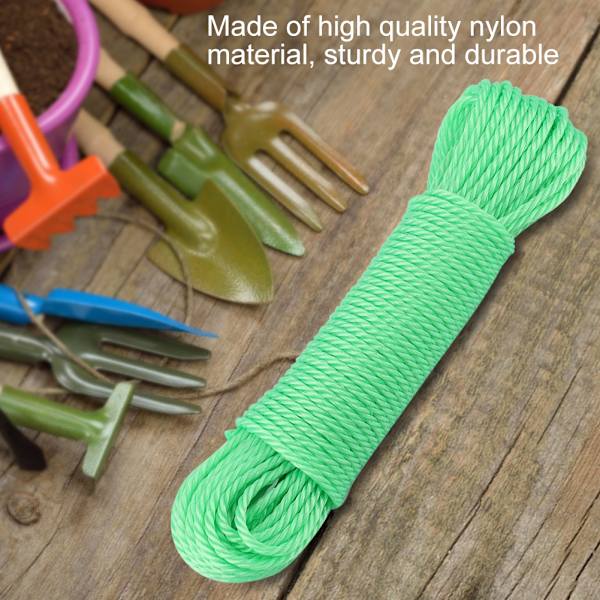 20m Nylon Replina, Snöre, Tvättlina, Trädgård, Camping, Utomhus (Grön)