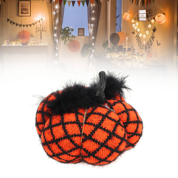 Elegant Mjuk Polyester Ull Pumpa Dekoration för Thanksgiving & Halloween Firande