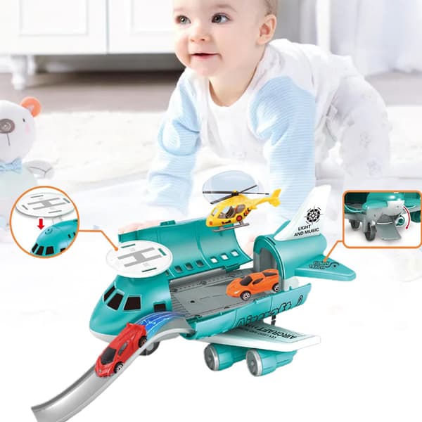 Infällbart spårplanmodell leksaksset DIY-scener monteringsleksaker för barn Fire Orbital Plane