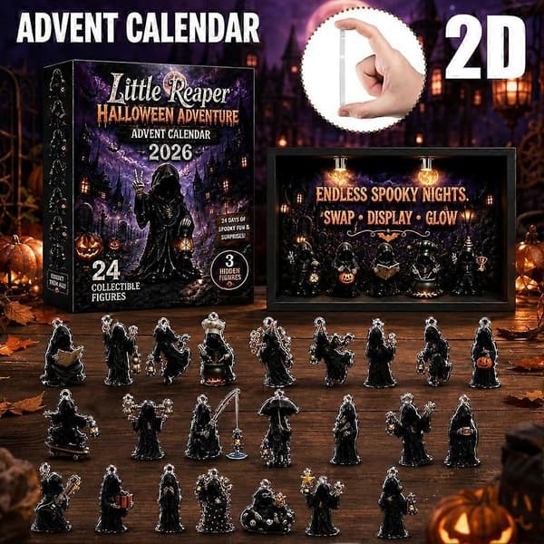 Halloween Julekalender Lysboks Spooky Glow Countdown Display Gotisk Gave