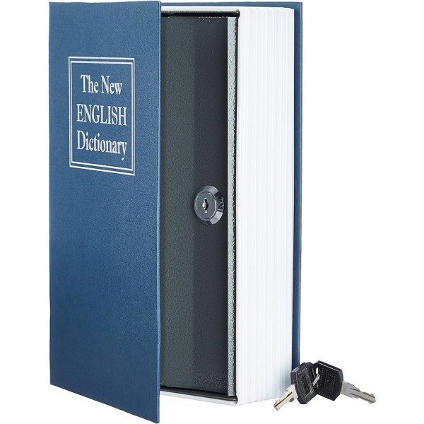 Book sikker (blå), engelsk ordbog bog sikker