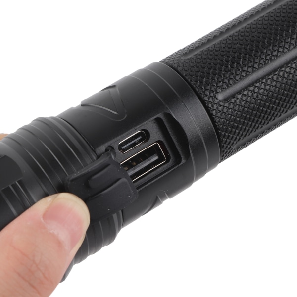 USB Laddningsbar IP65 Vattentät 3000mAh Aluminiumlegering Laser Ficklampa med 5 Belysningslägen för Utomhusaktiviteter