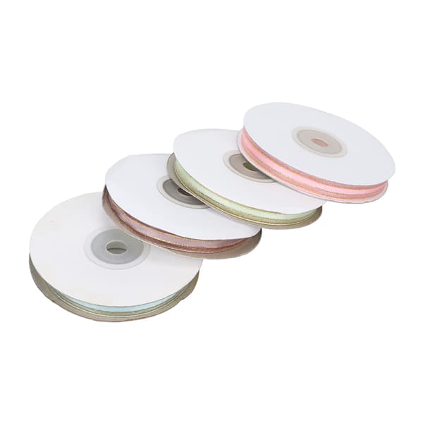 9mm Ren Satin Polyester Chiffongband 4ST Presentförpackning Dekorativ Förpackning