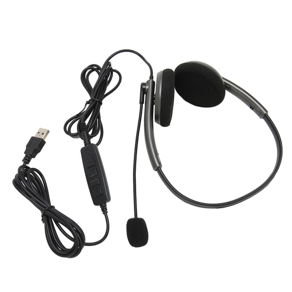 Multifunksjonelt støydempende headset for kundesenter HD Hørselvern USB Space Gray