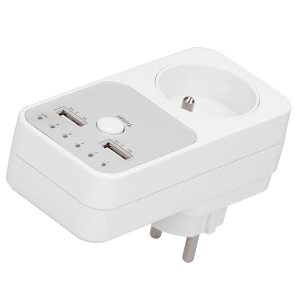 180V til 260V USB Smart Digital Nedtællingsur Stik til Computer Telefon Oplader