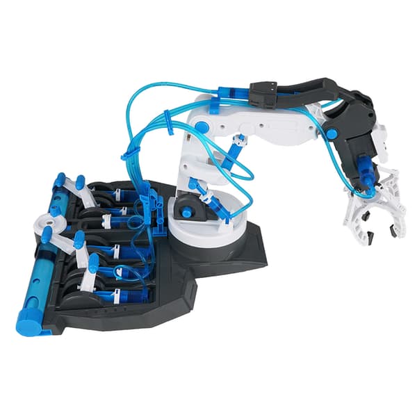 DIY Hydraulisk Robotarm Sett Blå Mekanisk Arm Vitenskapseksperiment Leke