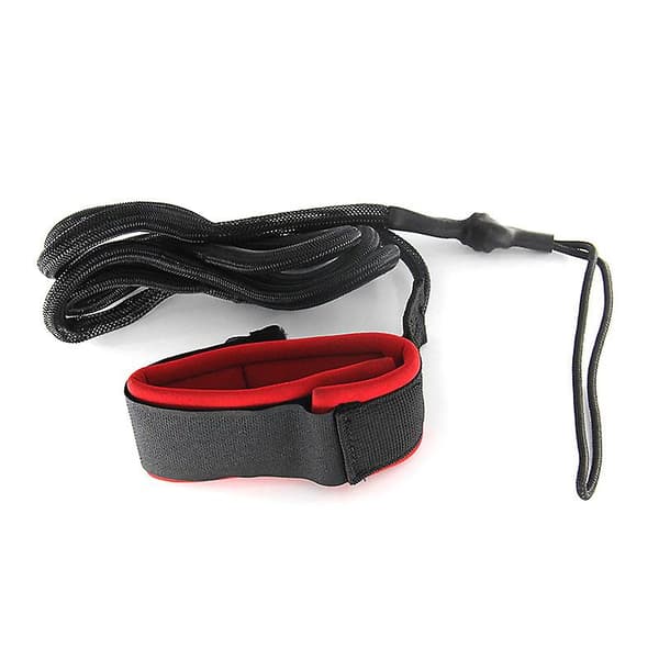 Premium Coiled SUP Leash Stand-up Paddleboard Legrope Strap Red And Black