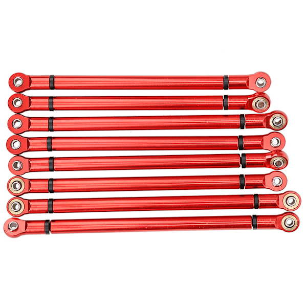 8 stk Røde Aluminium Legger for SCX10 1/10 Skala 313mm Akselavstand RC Crawler Bil