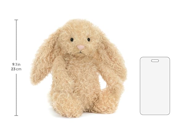 【bt02】Jellycats Bashful Luxe Bunny Curly medium storlek 31cm