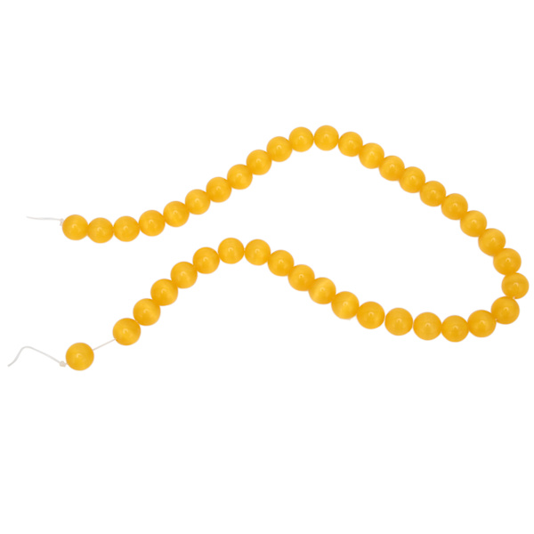 Smyckesbutik Orange: 10mm Stenpärlor för DIY-Halsband och Armband - Perfekt för att skapa unika smycken!