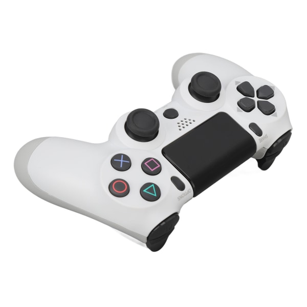 Trådløs spillkontroller Multifunksjonell Dual Vibration Bluetooth Gamepad for PS4-spillkontrollere Hvit-W