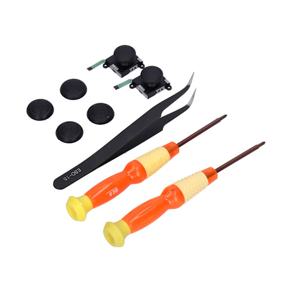 QM2107093 2-pack Joystickersättningskit Hållbar 3-dimensionell analog joystick med skruvmejsel för Switch-konsol