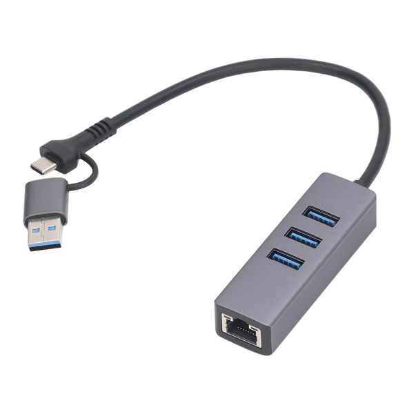 USB Hub Adapter Snabb överföring Multi Interface Plug and Play 1000 Gigabit Ethernet Converter RJ45 USB 3.0