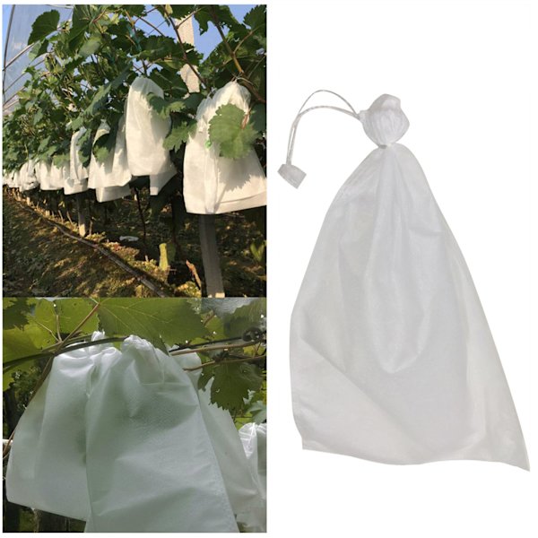 (100 stk. hvid/båndtype specifikationer: 240mm*360mm) Frugtpose/beskyttelsespose materiale: non-woven stof