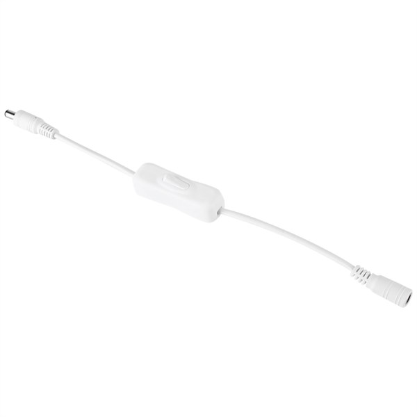 5-pack LED-remsa ljuskabelbrytare med hane- och honkontakt DC 12V strömkontakt - Vit