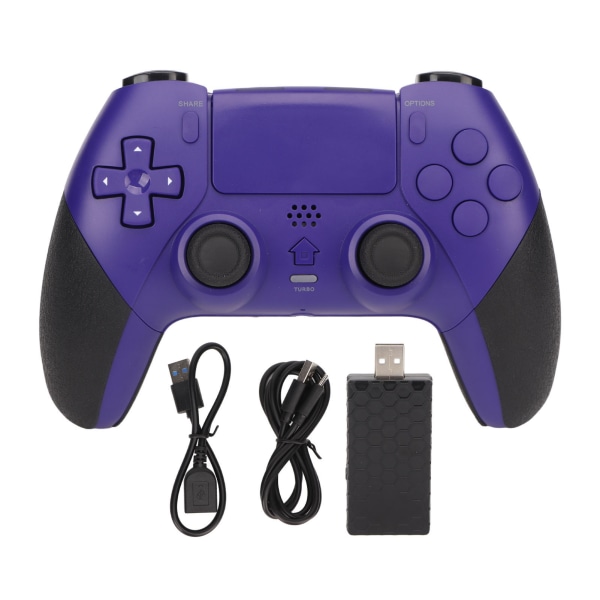 Trådløs controller til PS5 Høj nøjagtighed Forhindrer glidning Ergonomisk trådløs Bluetooth-gamepad med modtageradapter- W