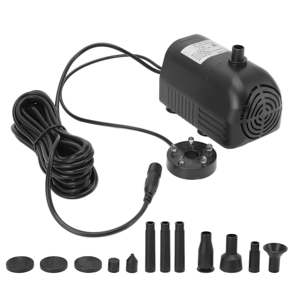 Solcelled Vandpumpe ABS Nedsænkelig Dekorativ Springvand Børsteløs Pumpe med Lys til Have DC 6V‑24V