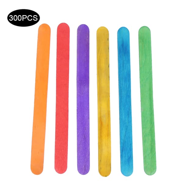300 stk. fargerike ispinner DIY trehåndverkspinner for hjemmesommer