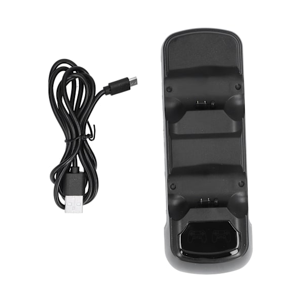Controller Opladningsstand Base Dockningsstation USB Dobbelt Controller Oplader til PS4 Sort
