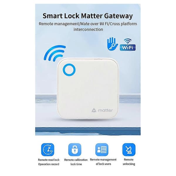 TTLOCK G6 Smart Matter Gateway Fjernkontroll Lås opp Bluetooth til Wifi-ruter for hjemmesikkerhet Salg