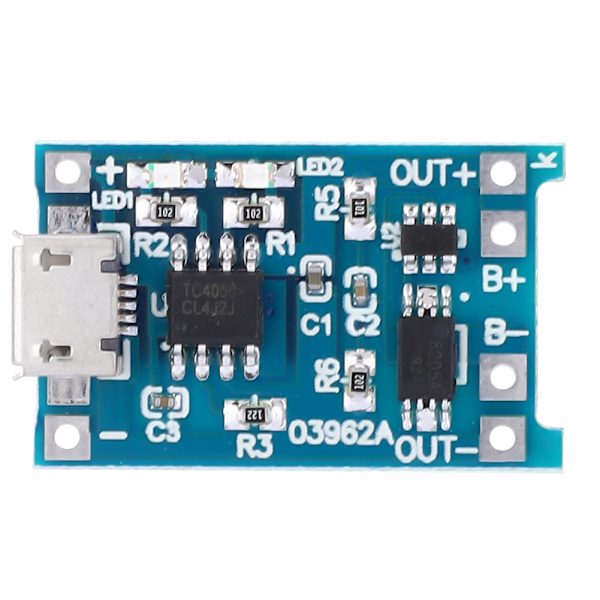 10 kpl Micro USB 18650 Litium LiPo Akun Latausmoduuli 5V 1A Suojalevyllä