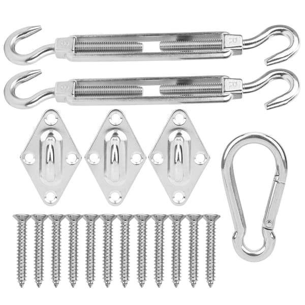 Rustfrit stål hardware kit rombe krog fjeder spænde skygge sejl tilbehør