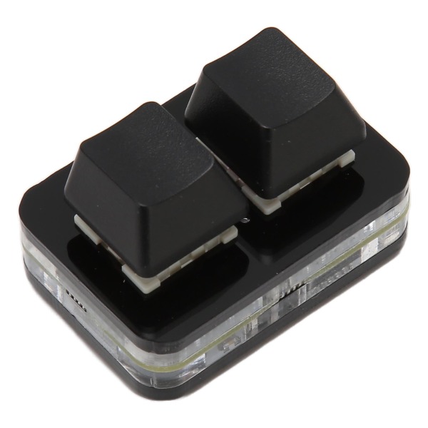 USB 2-näppäimen Mini-näppäimistö Mukautettava RGB LED-taustavalaistus Makro-ohjelmointi Näppäimistö Windowsille OS X:lle Linuxille Musta