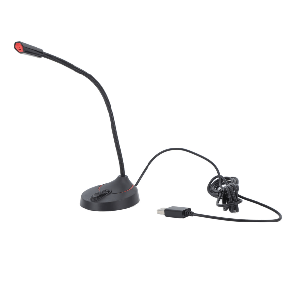 Svanehals Trådløs Mikrofon Sort 360 Grader Optagelse Desktop Svanehals Mikrofon til Karaoke Konference Optagelse USB