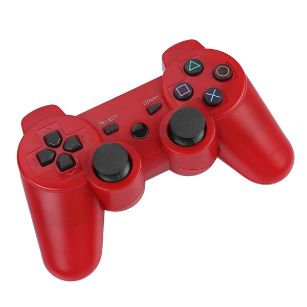 Trådløs Bluetooth Gamepad Game Controller Fuldt udstyret spilhåndtag til PS3 (rød)