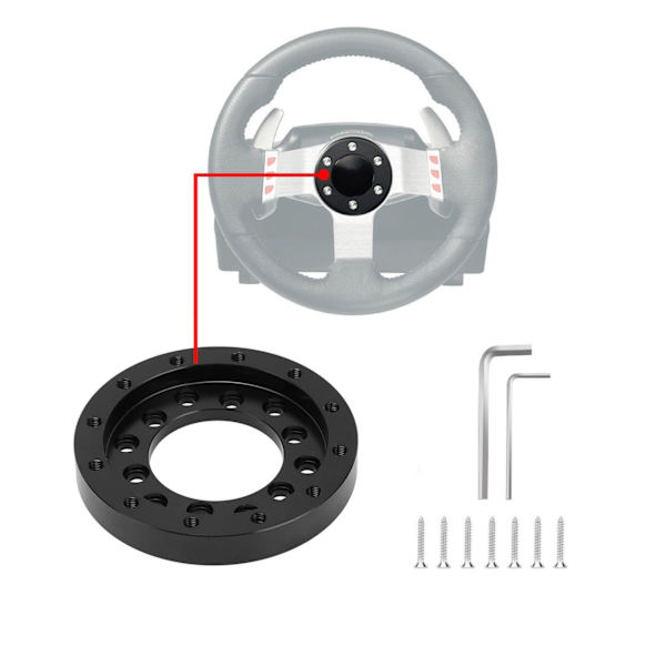 73mm Styrningshjul Adapterplatta Aluminiumlegering Socket Ring för Logitech G25 G27 för Sparco